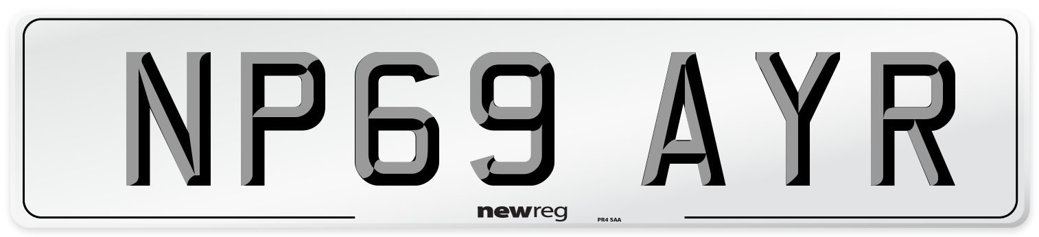 NP69 AYR Number Plate from New Reg